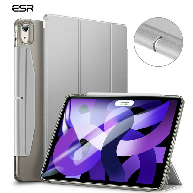 ESR Trifold Case for iPad Air 5, 2022 & iPad Air 4, 2020 (10.9 Inch) [Trifold Smart Case] [Auto Sleep/Wake Cover] [Stand Case with Clasp] Ascend Series - Gray