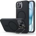 thumbnail image 1 of ESR for iPhone 15 Case Cloud Silicone MagSafe with Stash Stand (HaloLock), Military-Grade Protection, Black, 1 of 9