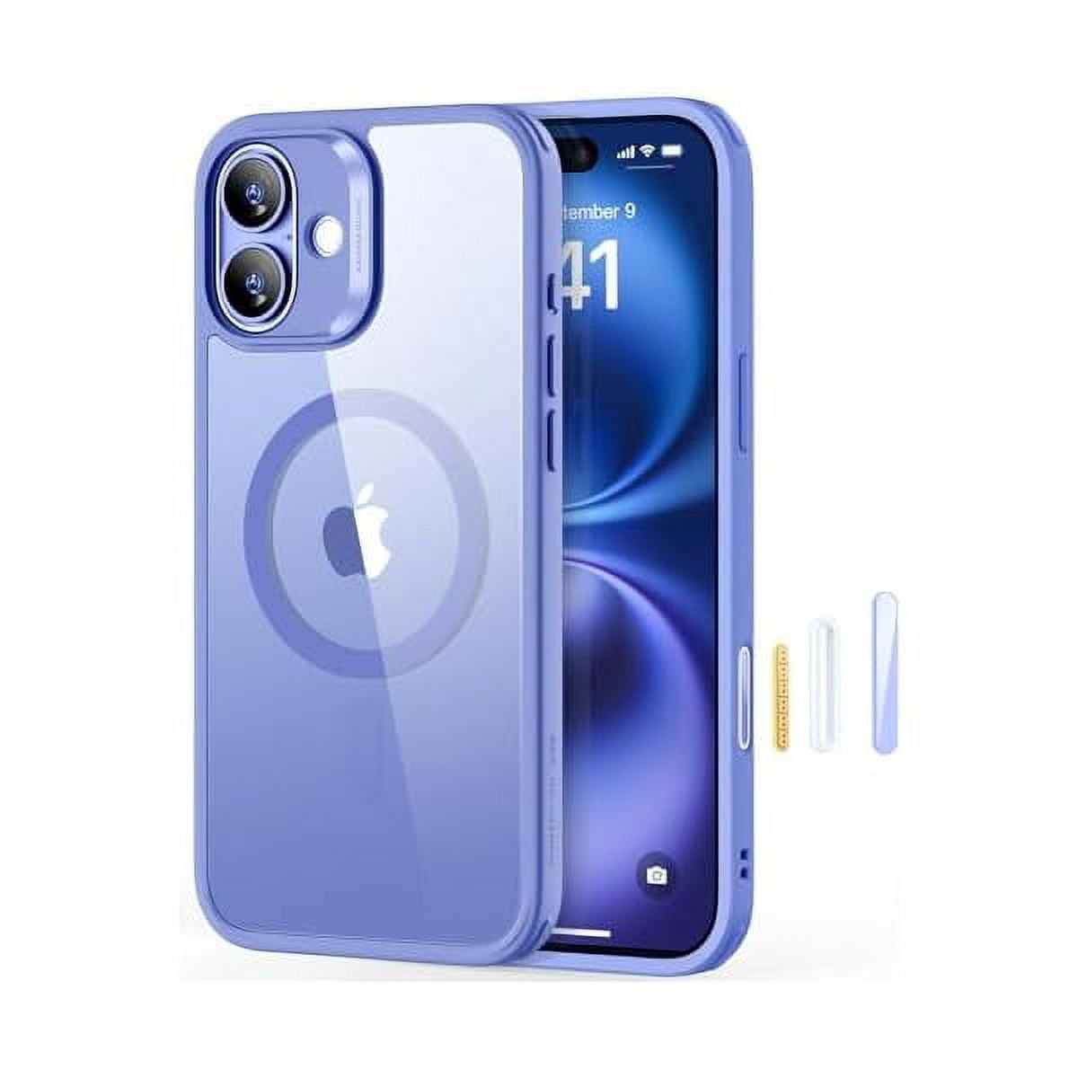 ESR for iPhone 16 Plus Case, Compatible with MagSafe, Shockproof Military-Grade Protection, Magnetic Phone Case for iPhone 16 Plus, Classic Hybrid Case (HaloLock), Clear Blue