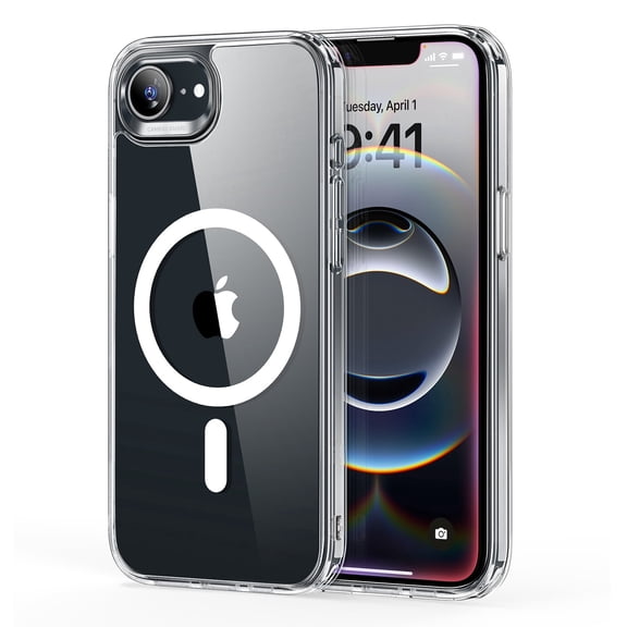 ESR for iPhone 16e Case, Magnetic Phone Case for iPhone 16e, Compatible with MagSafe, Shockproof Military-Grade Protection, Classic Hybrid Case, Clear