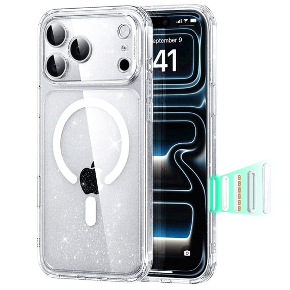 ESR Magnetic Phone Case Compatible with iPhone 18 Pro Max/17 Pro Max, Camera Control, Shockproof Military-Grade Protection, Clear Shimmer