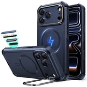 ESR Case with Stash Stand Compatible with iPhone 17 Pro Max, 7X Military-Grade Drop Protection & Camera Control, MagSafe Compatible Shock-Absorbing, Navy Blue