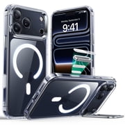 ESR Magnetic Case with Stash Stand Compatible with iPhone 17 Pro Max, Military-Grade Drop Protection & Camera Control Cover, MagSafe Compatible Scratch-Resistant, Clear