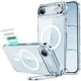 thumbnail image 1 of ESR Magnetic Case with Stash Stand Compatible with iPhone 17 Air, Military-Grade Drop Protection & Camera Control Cover, MagSafe Compatible Scratch-Resistant, Clear, 1 of 9
