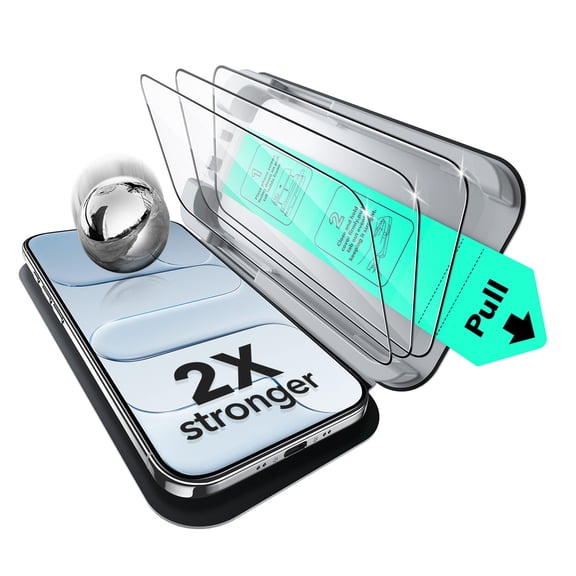 ESR 3-Pack Screen Protector Compatible with iPhone Air, Military-Grade 9H Hardness Tempered Glass with UltraFit Tray, Full Coverage