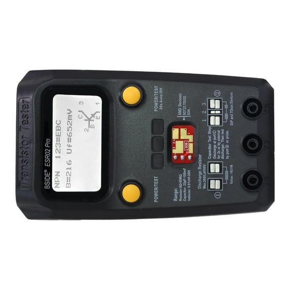 ESR02 Electrolytic Transistor Tester With LCD Display 1000uF Capacitance Measurement For Engineers And Hobbyists