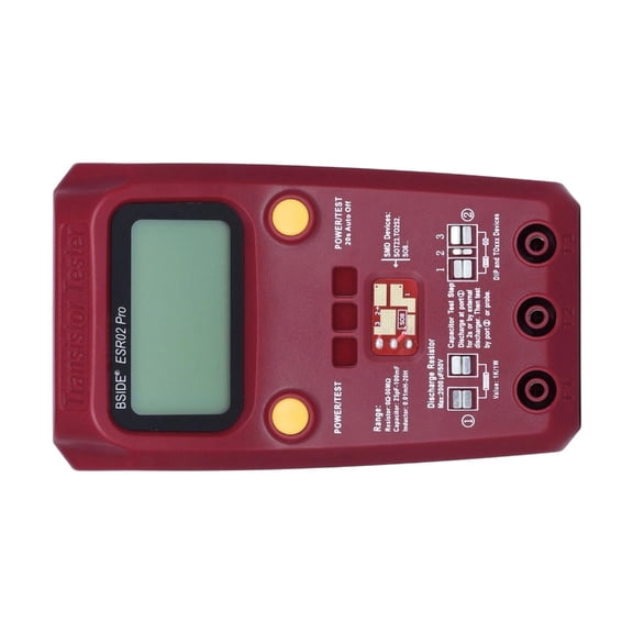 ESR02 Electrolytic Transistor Tester With LCD Display 1000uF Capacitance Measurement For Engineers And Hobbyists