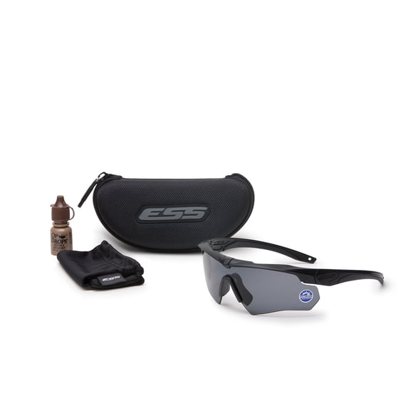 ESS Crossbow Polar One Frame: Black, Lens: High Impact Plolarized Gray W/ Case and Microfiber Cleaning Pouch