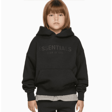 ESS-ENTIAL Hoodies for Boys Girls,Kids Youths Hip Hop STYLE Letter Graphic High Street Sweatshirt,Cotton Pullover Hooded Hoodie,Loose Oversize Streetwear