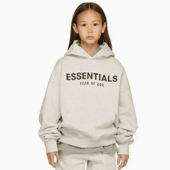 ESS-ENTIAL Hoodies for Boys Girls,Kids Youths Hip Hop STYLE Letter Graphic High Street Sweatshirt,Cotton Pullover Hooded Hoodie,Loose Oversize Streetwear