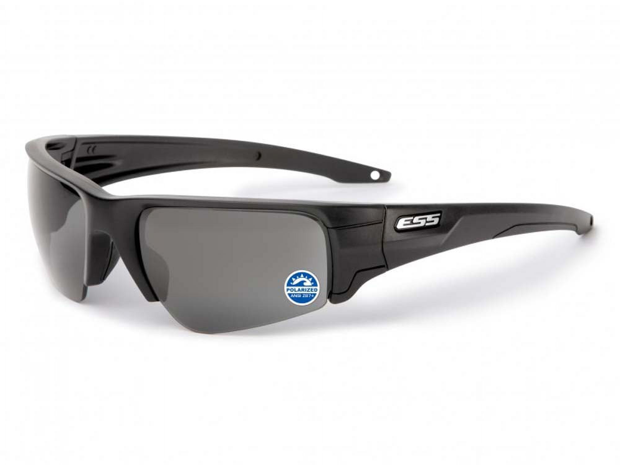 ESS Sunglasses Crossbow Black Silver Logo Polarized Mirrored Gray Lens - image 1 of 2