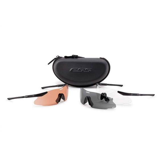ESS Sunglasses ICE Tactical Kit Black w/Interchangeable Clear/Gray/Hi-Def Copper