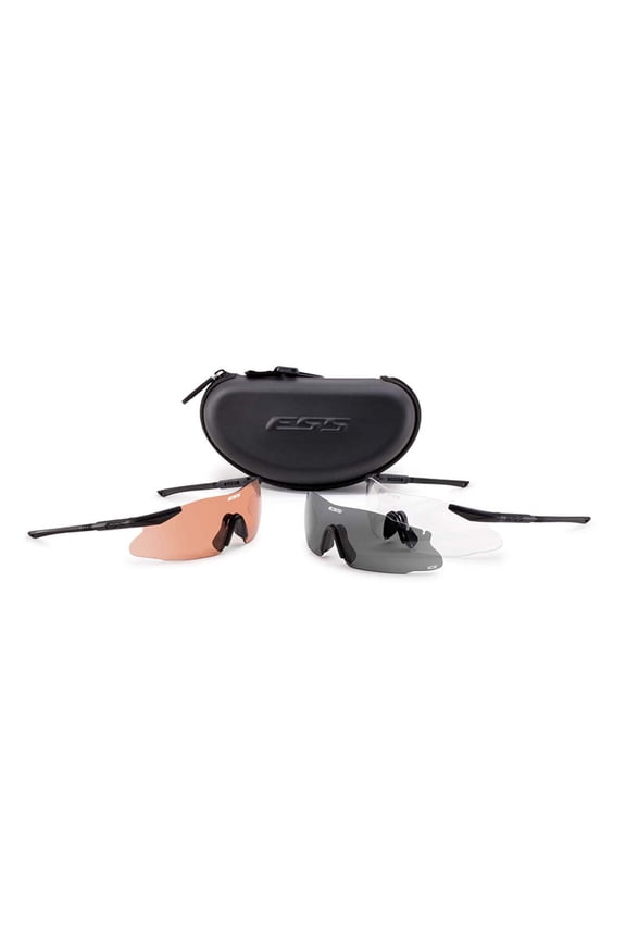 Sunglasses ICE Tactical Kit Black w/Interchangeable Clear/Gray/Hi-Def Copper