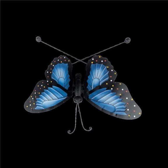 ESSCHERT DESIGN USA ZYCT830 Metal Butterfly Rocker, Blue - Small