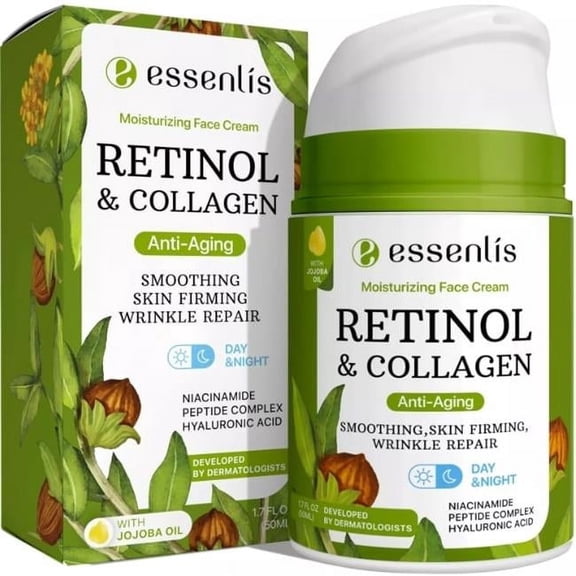 ESSENLIS PG56331 Face Moisturizer Retinol Cream Anti Aging Face Cream with Collagen Hyaluronic...