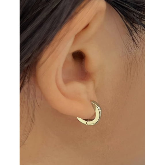 ESSENTIAL 18K Gold Over Sterling Silver Mini Huggies Earrings
