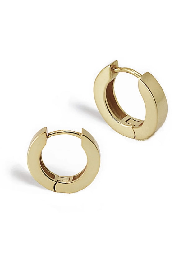 ESSENTIAL 18K Gold Plated Sterling Silver Small Huggies