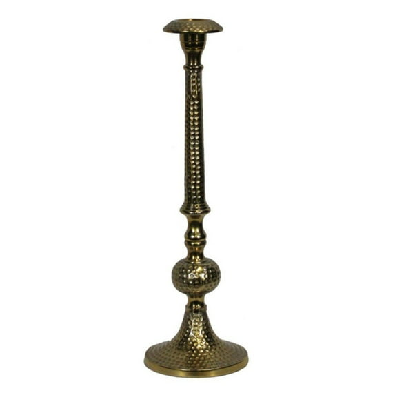 Benzara ETD-EN14305 Attractive Metal Candle Holder, Gold - 20 x 6 x 6