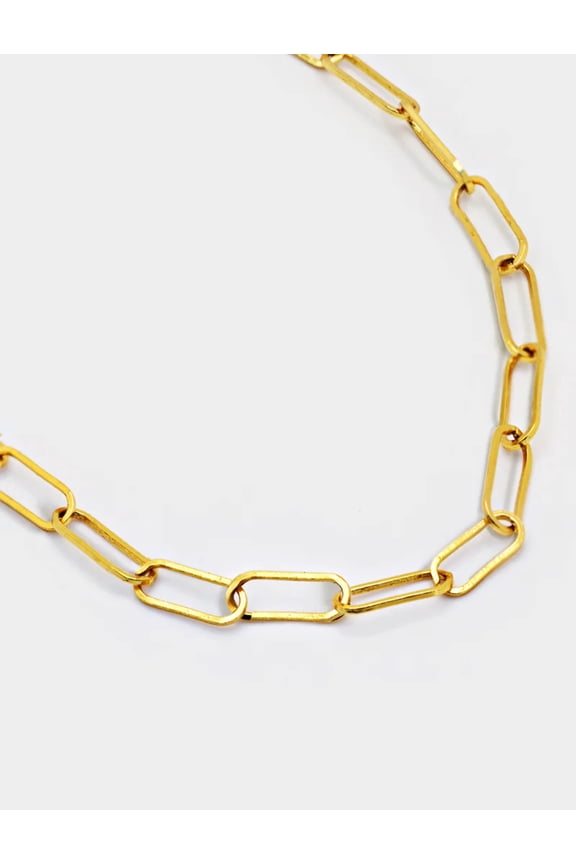 ESSENTIAL LARGE 15MM PAPERCLIP CHAIN NECKLACE | 18K GOLD OVER STERLING SILVER