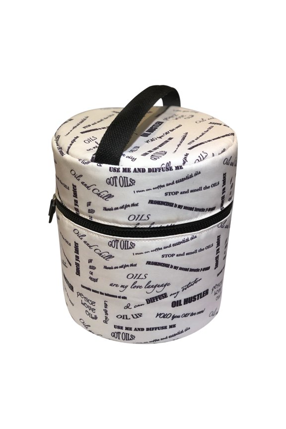 Oil and Diffuser Carrying Case Tote Bag for Travel. Holds 14 oils and diffusers from Young Living, Dew Drop, Desert Mist, doTERRA, Vitruvi and more.