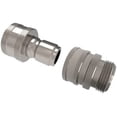 thumbnail image 1 of New Garden Hose Stainless Steel ¾” Quick Connect Fitting Plug & Coupler Set of 1, 1 of 6