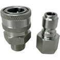thumbnail image 1 of ESSENTIAL WASHER Pressure Washer Fittings Stainless Steel Quick Connect Coupler Socket/Plug Adapter Set (QC Socket/Plug Set - 3/8 Inch (M-NPT/F-NPT)), 1 of 9