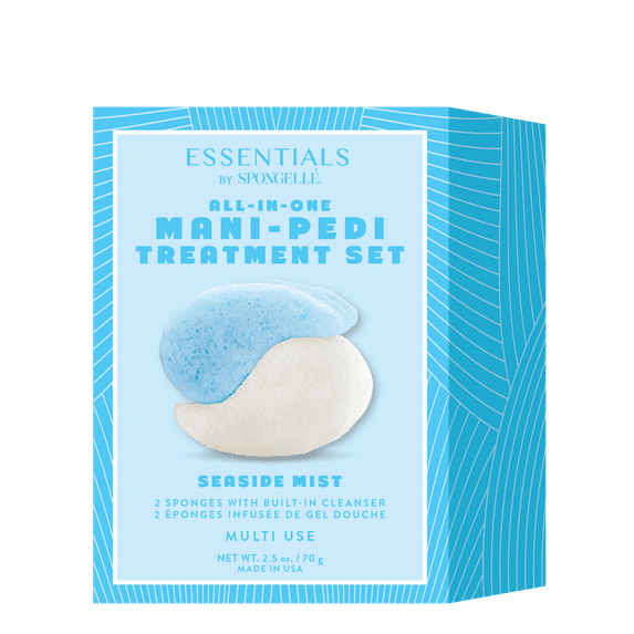 Essentials by Spongelle Seaside Mist Mani and Pedi Buffer Set