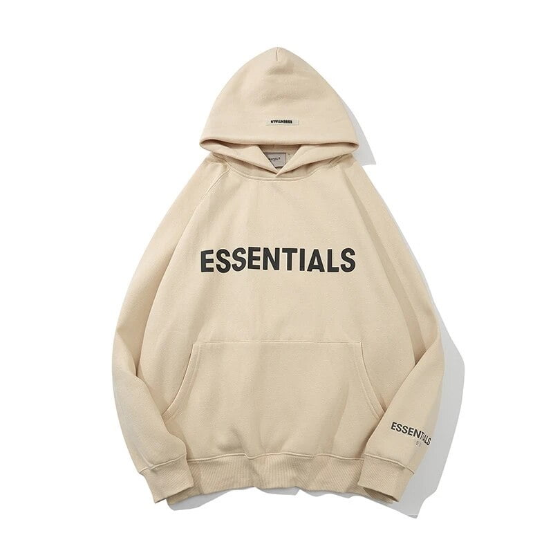 ESSENTIALS Casual Oversized Hoodie, With Label Rubber Letter Cotton ...