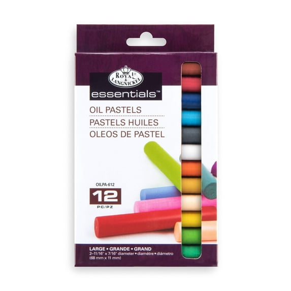 ESSENTIALS LARGE OIL PASTELS SET 12 PC