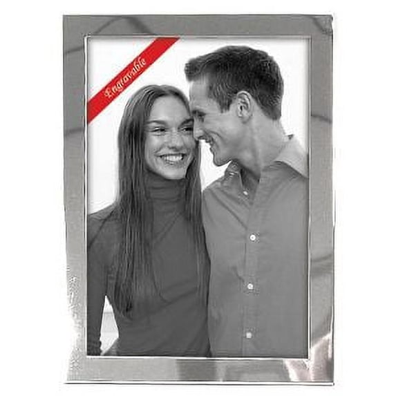 ESSENTIALS Polished Silverplate 4x6 Engraveable 5 8-in Border frame - 4x6