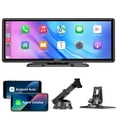 thumbnail image 1 of ESSGOO 10.26" Dual USB Touch Screen Car Stereo - Wireless Apple CarPlay & Android Auto, FM Transmission, Bluetooth 5.0, HD GPS Navigation, Voice Control, Universal Fit for 12V-24V Cars, Trucks, SUVs, 1 of 15