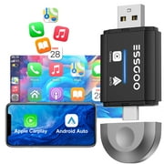 ESSGOO 2 in 1 Wireless CarPlay & Android Auto Adapter - 5.8GHz, Plug & Play, OTA Upgrade, Mini Model for 2016+ Wired - Compatible Cars with Seamless Dual - Platform Connectivity