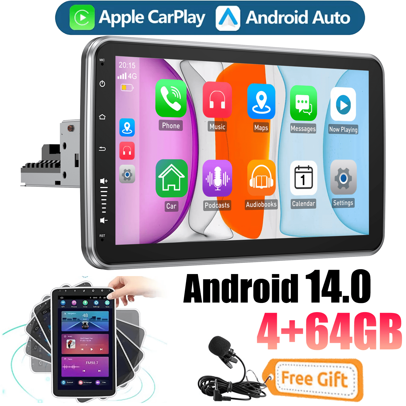 4+64GB アンドロイド10 + carplay 搭載　ベンツ ML GLE GL GLS W166 X166 前後期　9インチ　ナビ モニター 2011-2017 WI-FI ペアリング ディスプレイオーディオ android 4GB+64GB 10.1インチ カーオーディオ