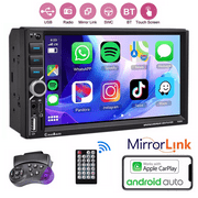 ESSGOO Wireless 7 Car Stereo Apple Carplay & Android Auto, 5.0 Bluetooth Car Radio Receiver, Mirror Link,Supported Rear Camera FM Radio Type-C/USB Fast Charging