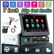 ESSGOO Double Din 7 Car Stereo Radio Wireless Apple/Android CarPlay with 5.1 Bluetooth with 12 LED Camera, Mirror Link, Touch Screen FM Radio, Microphone