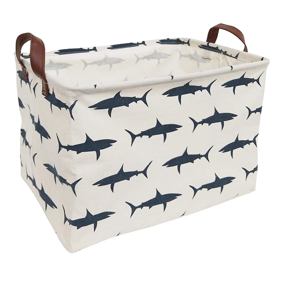 ESSME Rectangular Storage Bins, Cotton Fabric Laundry Baskets ...