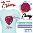 thumbnail image 1 of ESSMO Cherry Glitter Heat Transfer Vinyl HTV Sheet T-Shirt 20" Wide Iron On Heat Press DG11 20"x12", 1 of 5