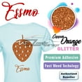 thumbnail image 1 of ESSMO Copper Orange Glitter Heat Transfer Vinyl HTV Sheet T-Shirt 20" Wide Iron On Heat Press DG10 20"x12", 1 of 5