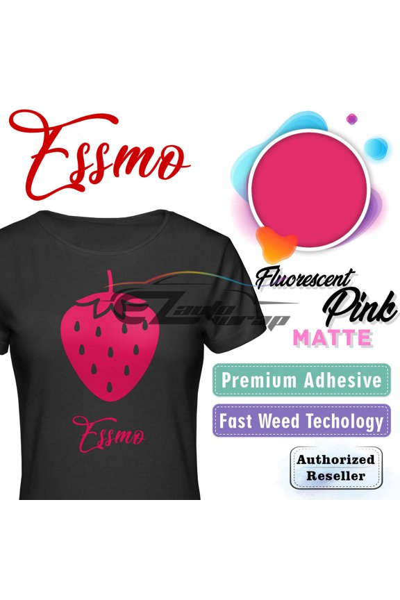 Fluorescent Pink Matte Solid Heat Transfer Vinyl HTV Sheet T-Shirt 20" Wide Iron On Heat Press DP28 20"x36"
