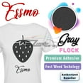 thumbnail image 1 of ESSMO Gray Flock Heat Transfer Vinyl HTV Sheet T-Shirt 20" Wide Iron On Heat Press DF15 20"x48", 1 of 7