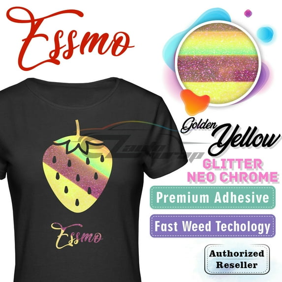 ESSMO™ Neo Chrome Glitter Holographic Sparkle T-Shirt Heat Transfer Vinyl HTV DHFL01 20"x96" (inches)