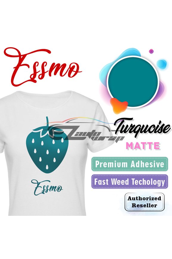 Turquoise Matte Solid Heat Transfer Vinyl HTV Sheet T-Shirt 20" Wide Iron On Heat Press DP21 20"x12"