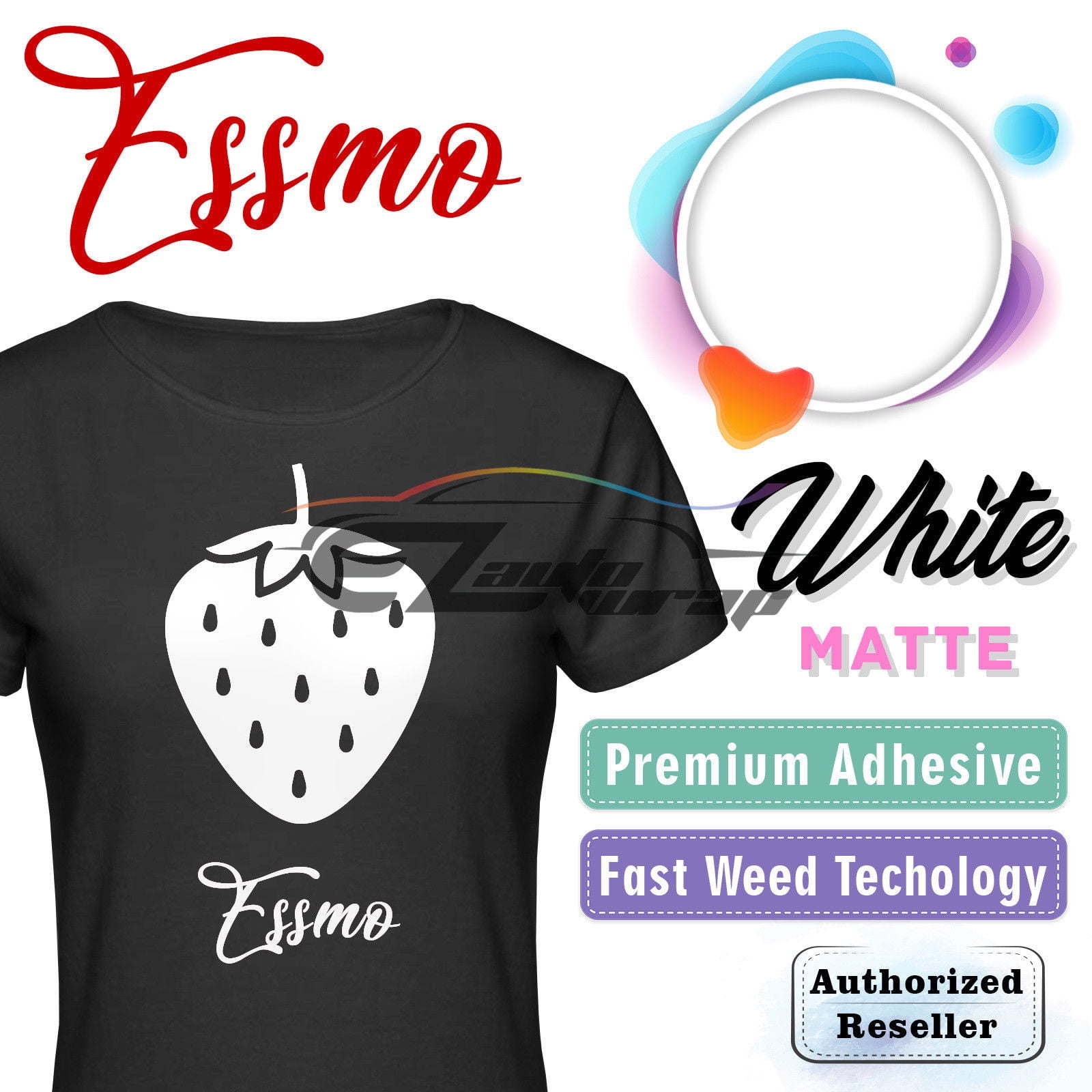 ESSMO WHITE Matte Solid Heat Transfer Vinyl HTV Sheet T-Shirt 20" Wide Iron On Heat Press DP02 20"x360"