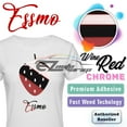 thumbnail image 1 of ESSMO Wine Red Chrome Heat Transfer Vinyl HTV Sheet T-Shirt 20" Wide Iron On Heat Press 20"x84", 1 of 7