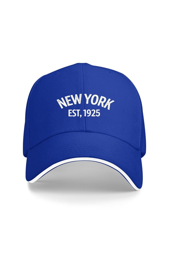 EST 1925 New York Distressed Logo Baseball Cap - Casual Outdoor Hat, Toggle Closure