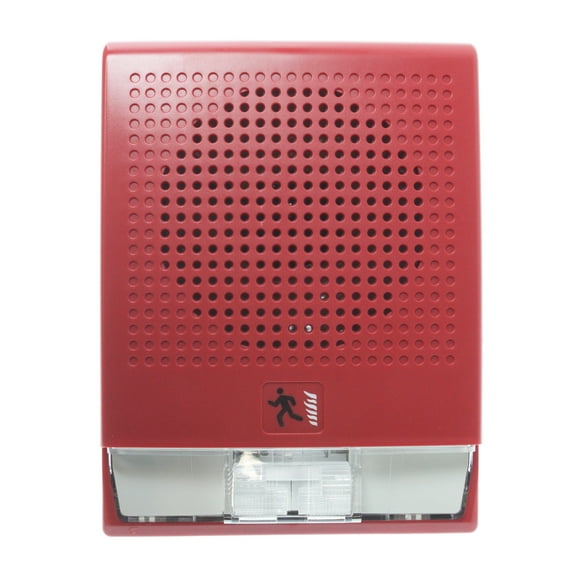 EST Edwards G4R-S7VM Genisis Configurable Wall-Mount Speaker Strobe, 70VRMS, Red