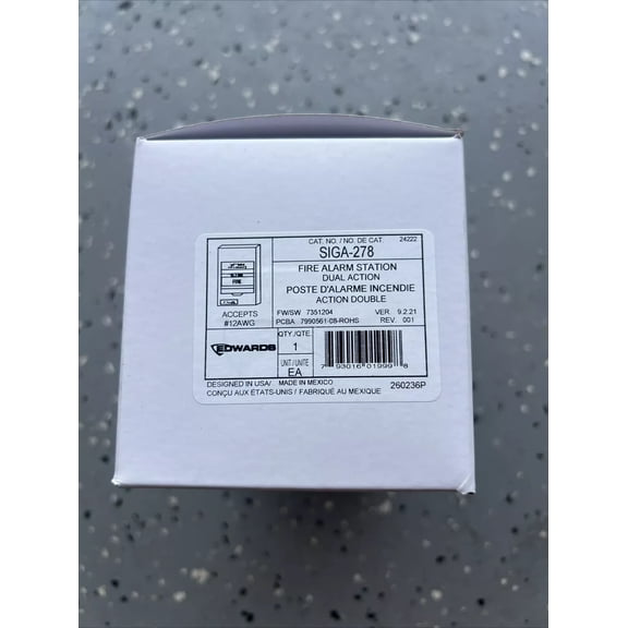 EST Edwards SIGA-278 Fire Alarm Pull Station