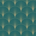 thumbnail image 1 of ESTA Home Lempicka Teal Art Deco Motif Wallpaper, 20.9-in by 33-ft, 1 of 13