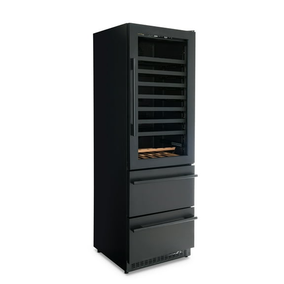 ESTATE 24” Premium Dual Zone Wine Fridge and Beverage Center, Drawer Cabinets with 175 Can Capacity