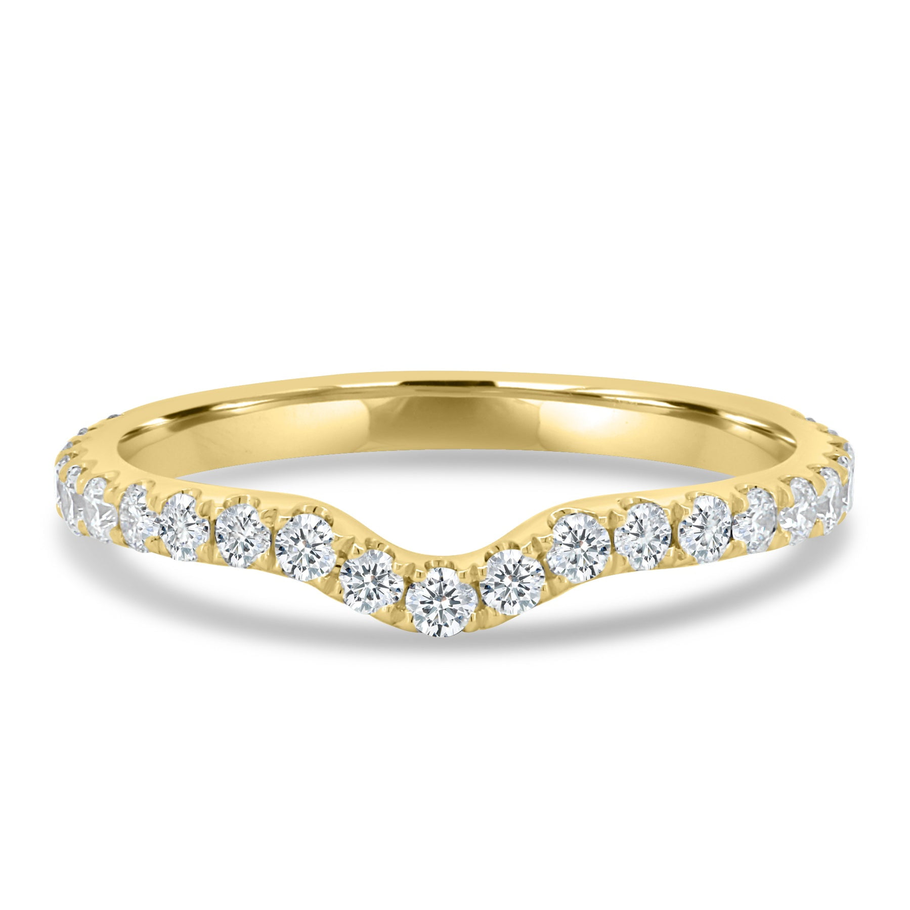 ESTE ORIGIN 0 39Ct Lab Grown Diamond Curved Nesting Wedding Band 2/3 ESTE ORIGIN 0 39Ct Lab Grown Diamond Curved Nesting Wedding Band 2/3